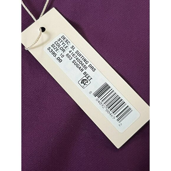 Rebecca Taylor Womans 10 Sleeveless Suiting Circle Dress Sugar Beet Purple NWT - Picture 7 of 10